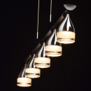 Lampa wisząca nad bar, chromowana, na 5 żarówek LED RegenBogen Techno 110010305