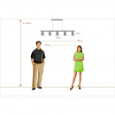 Lampa wisząca nad bar, chromowana, na 5 żarówek LED RegenBogen Techno 110010305