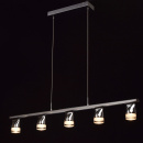Lampa wisząca nad bar, chromowana, na 5 żarówek LED RegenBogen Techno 110010305