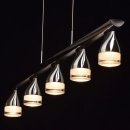 Lampa wisząca nad bar, chromowana, na 5 żarówek LED RegenBogen Techno 110010305