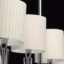 Lampa wisząca nad bar, na 4 żarówki, chromowana, białe klosze CHIARO Elegance 460010604