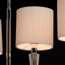 Lampa wisząca nad bar, na 4 żarówki, chromowana, białe klosze CHIARO Elegance 460010604