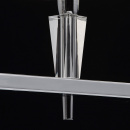 Lampa wisząca nad bar, na 4 żarówki, chromowana, białe klosze CHIARO Elegance 460010604