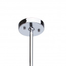 Lampa wisząca nad bar, na 4 żarówki, chromowana, białe klosze CHIARO Elegance 460010604