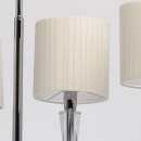 Lampa wisząca nad bar, na 4 żarówki, chromowana, białe klosze CHIARO Elegance 460010604