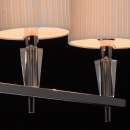 Lampa wisząca nad bar, na 4 żarówki, chromowana, białe klosze CHIARO Elegance 460010604