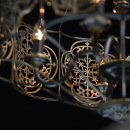 Lampa wisząca neoklasyczna Francesca CHIARO Country mosiężna 109010105