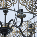 Lampa wisząca neoklasyczna Francesca CHIARO Country mosiężna 109010105