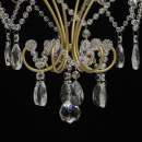 Lampa wisząca o złotym wykończenie z wiszącymi kryształkami MW-LIGHT Crystal 373014503