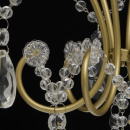 Lampa wisząca o złotym wykończenie z wiszącymi kryształkami MW-LIGHT Crystal 373014503