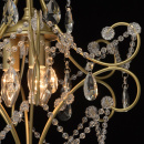 Lampa wisząca o złotym wykończenie z wiszącymi kryształkami MW-LIGHT Crystal 373014503