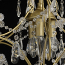 Lampa wisząca o złotym wykończenie z wiszącymi kryształkami MW-LIGHT Crystal 373014503