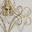 Lampa wisząca o złotym wykończenie z wiszącymi kryształkami MW-LIGHT Crystal 373014503