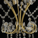 Lampa wisząca o złotym wykończenie z wiszącymi kryształkami MW-LIGHT Crystal 373014503
