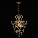 Lampa wisząca o złotym wykończenie z wiszącymi kryształkami MW-LIGHT Crystal 373014503