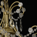 Lampa wisząca o złotym wykończenie z wiszącymi kryształkami MW-LIGHT Crystal 373014503