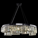 Lampa wisząca okrągła, chromowana, kolumnada szklana Colline Maytoni MOD083PL-09CH