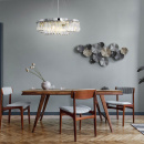 Lampa wisząca okrągła, chromowana, kolumnada szklana Colline Maytoni MOD083PL-09CH