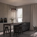 Lampa wisząca okrągła do jadalni LED Interstellar Maytoni MOD309PL-L30GR4K