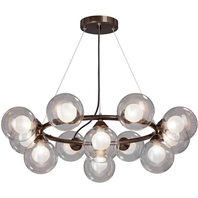 Lampa wisząca okrągła ze szklanymi kloszami Vitaluce VE4841-7/12S