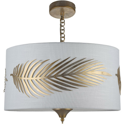 Lampa wisząca ozdobiona złotym liściem paproci Farn Maytoni Classic H428-PL-03-WG