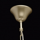 Lampa wisząca perłowo-złota, 10-ramienna, białe szklane klosze MW-LIGHT Elegance 303011810