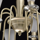 Lampa wisząca perłowo-złota, 10-ramienna, białe szklane klosze MW-LIGHT Elegance 303011810