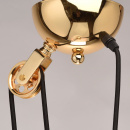 Lampa wisząca podnosząca i opadająca w kolorze złota, klosz alabastrowe szkło 327010501