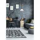 Lampa wisząca podnosząca i opadająca w kolorze złota, klosz alabastrowe szkło 327010501