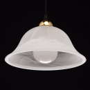 Lampa wisząca podnosząca i opadająca w kolorze złota, klosz alabastrowe szkło 327010501