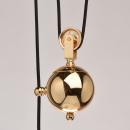 Lampa wisząca podnosząca i opadająca w kolorze złota, klosz alabastrowe szkło 327010501