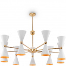 Lampa wisząca podwójne, białe stożki Vesper Maytoni MOD108PL-18WG