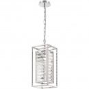 Lampa wisząca pojedyncza, chromowana, kryształy w klatce Tening Maytoni MOD060PL-01CH
