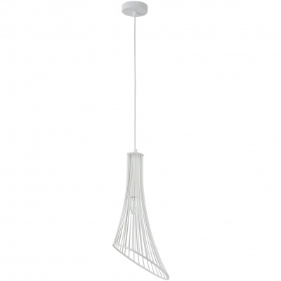 Lampa wisząca pojedyncza, druciana, biała Ginger and Fred Maytoni Loft T062-PL-23-W