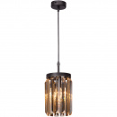 Lampa wisząca, pojedyncza, sztabkowe, bursztynowe kryształy Vitaluce VE5154-1/1S