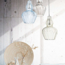 Lampa wisząca - pojedynczy, szklany klosz w formie kwiatu Eustoma Maytoni Modern MOD238-PL-01-TR