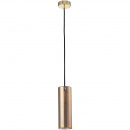 Lampa wisząca pojedynczy, szklany walec złoty Gioia Maytoni P011PL-01G