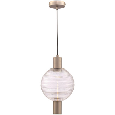Lampa wisząca prążkowana kula Rueca Maytoni kolor nikiel P060PL-01N
