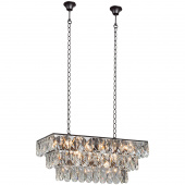 Lampa wisząca prostokątna z dużych kryształów, dwa łańcuchy Vitaluce VE5265-1/23