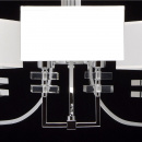 Lampa wisząca prostokątne, białe klosze, 3 ramiona, 6 żarówek MW-Light Megapolis 101010406