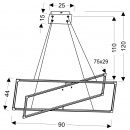 Lampa wisząca prostokątne ramki LED 44x90 cm Kseros Apeti A0033-321