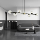 Lampa wisząca przezroczyste kule ROSSI 8 BL TRANSPARENT Emibig 874/8