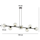 Lampa wisząca przezroczyste kule ROSSI 8 BL TRANSPARENT Emibig 874/8