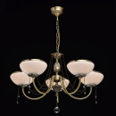 Lampa wisząca rustykalna, antyczny mosiądz i kryształ MW-LIGHT Classic 347019105