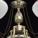 Lampa wisząca rustykalna, antyczny mosiądz i kryształ MW-LIGHT Classic 347019105