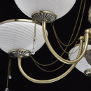 Lampa wisząca rustykalna, antyczny mosiądz i kryształ MW-LIGHT Classic 347019105