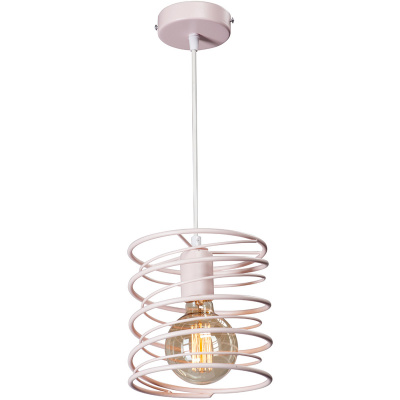 Lampa wisząca spiralna Vitaluce różowa VE4144-4/1S
