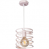 Lampa wisząca spiralna Vitaluce różowa VE4144-4/1S