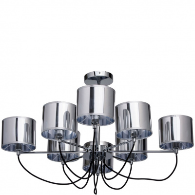 Lampa wisząca srebrna - 8 kloszy MW-Light Megapolis 103010908