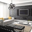 Lampa wisząca sześć szklanych kul na łańcuchu Vitaluce VE4318-1/6